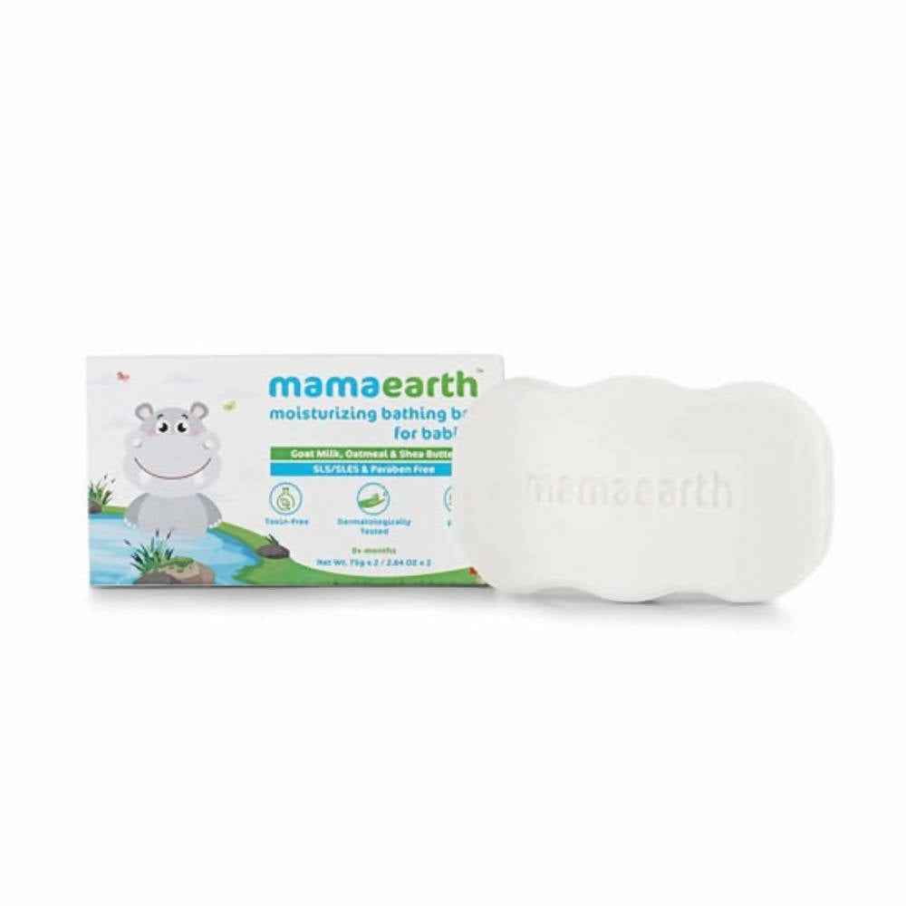 Mamaearth Moisturizing Bathing Bar Soap For Babies Pack of 2 image 4