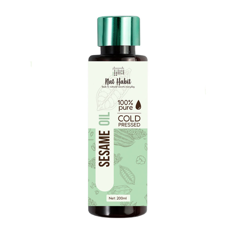 Nat Habit 100% Pure Cold Pressed Sesame (Til) Oil -200 ml image 1