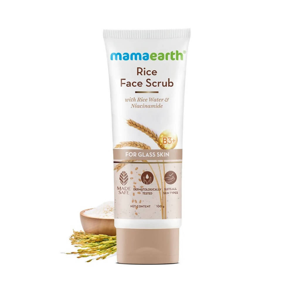 Mamaearth Rice Face Scrub With Rice Water & Niacinamide - 100 gms image 2