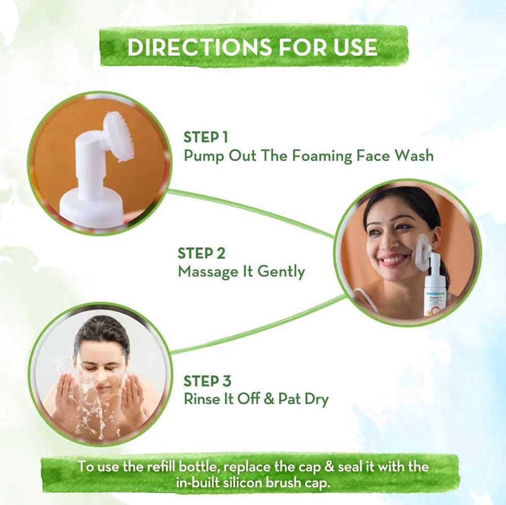 Mamaearth Vitamin C Foaming Face Wash With Brush Combo Pack image 3