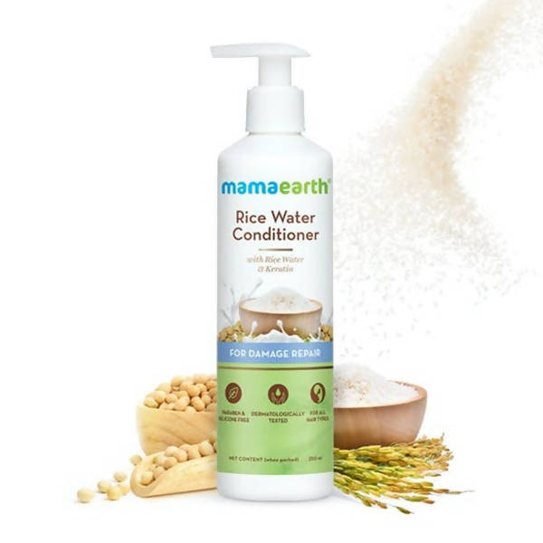 Mamaearth Rice Water Conditioner With Rice Water and Keratin - 250 ml image 1