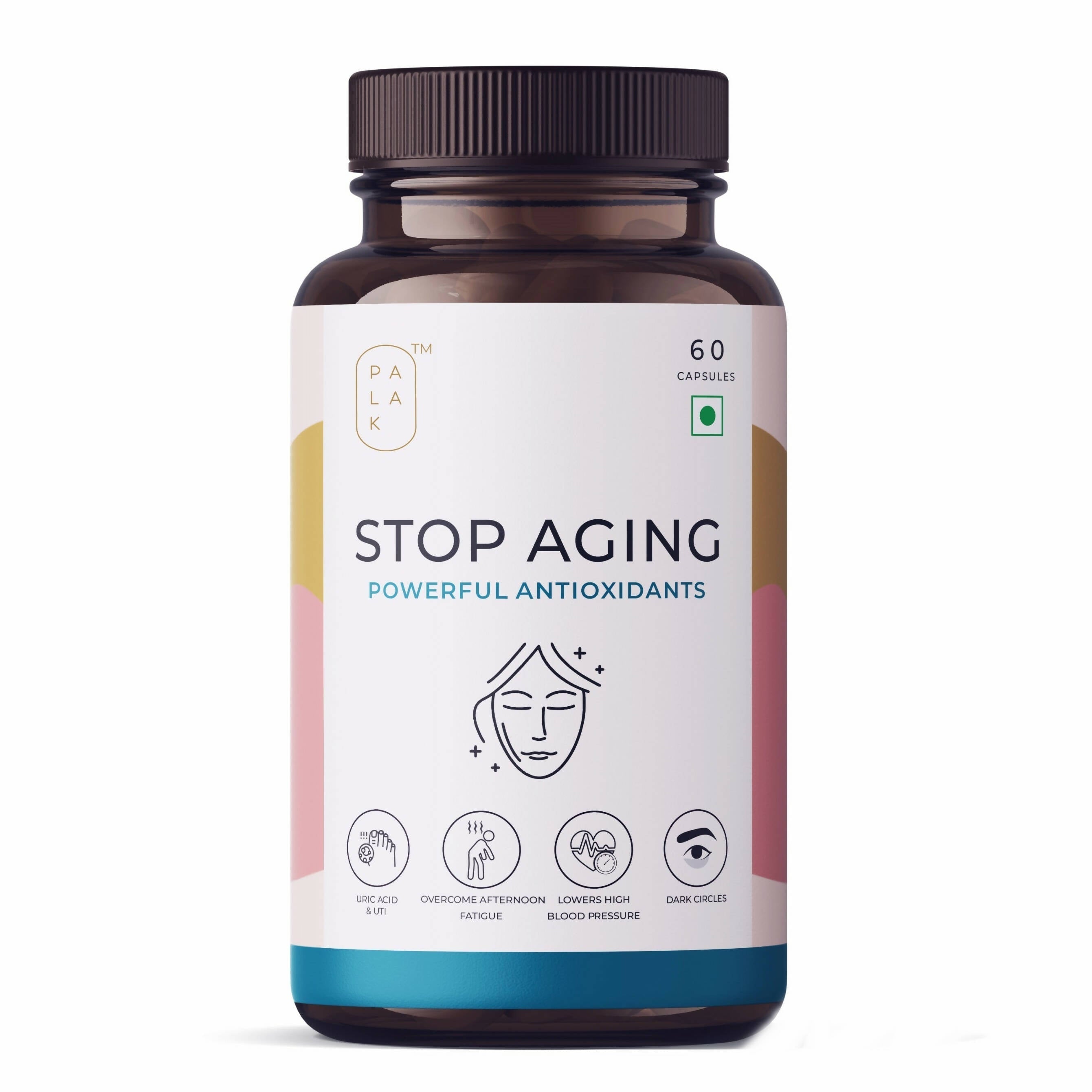 Palak Notes Stop Aging Capsules - 60 Tablets image 1