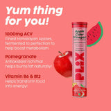 PLIX The Plant Fix Apple Cider Vinegar Effervescent Tablet Juicy Watermelon -15 tabs image 3