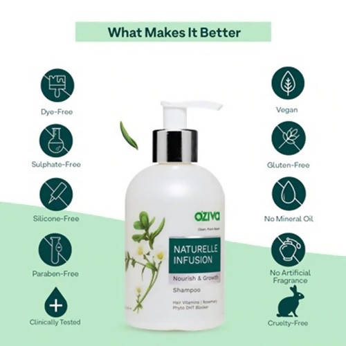 OZiva Naturelle Infusion Nourish & Growth Shampoo - 200 ml image 3