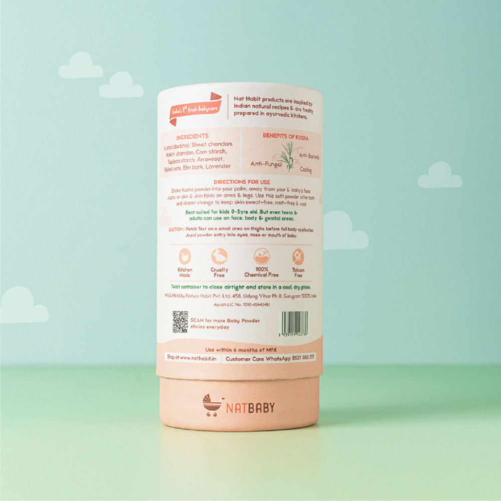 Nat Habit Kusha Baby Powder - Shwet Chandan image 3