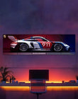 911 GT3 R Rennsport 5-Panel Split Poster – Supercar Wall Art on 300 GSM Paperback bookcover – AVRBOOKS