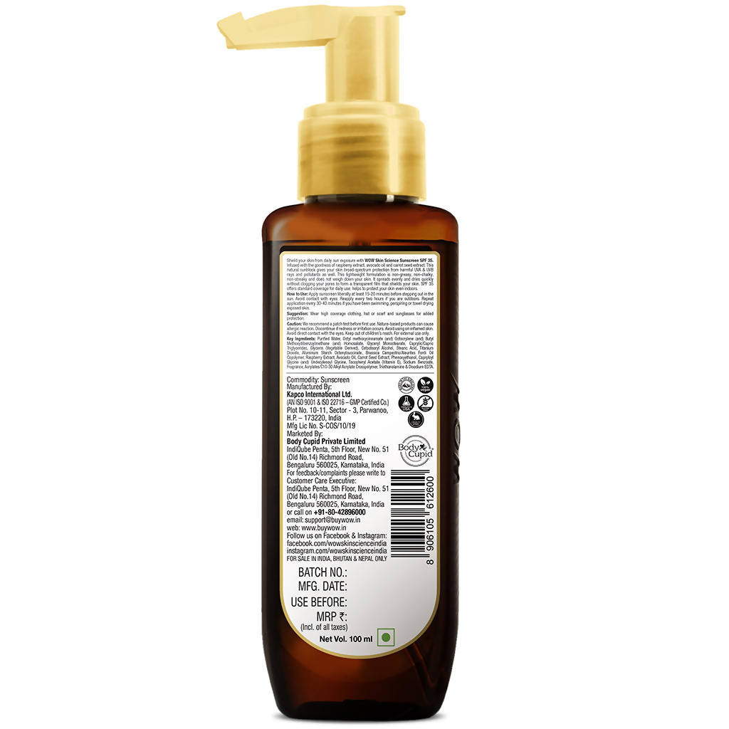 Wow Skin Science Sunscreen Matte Finish - SPF 35 PA++ - 100 ml image 2