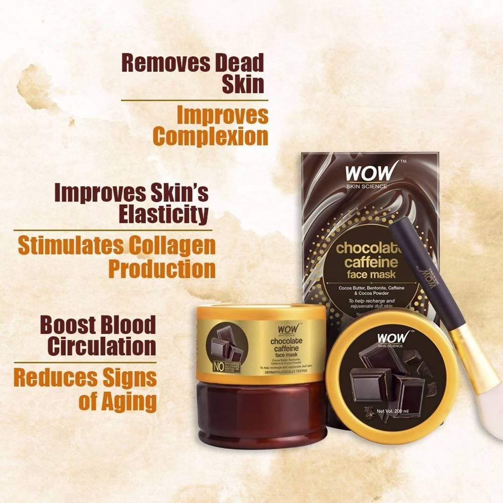 Wow Skin Science Chocolate Caffeine Face Mask - 200 ml image 4