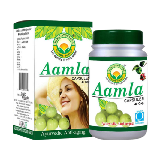 Basic Ayurveda Aamla Capsules - 40 Capsules image 1