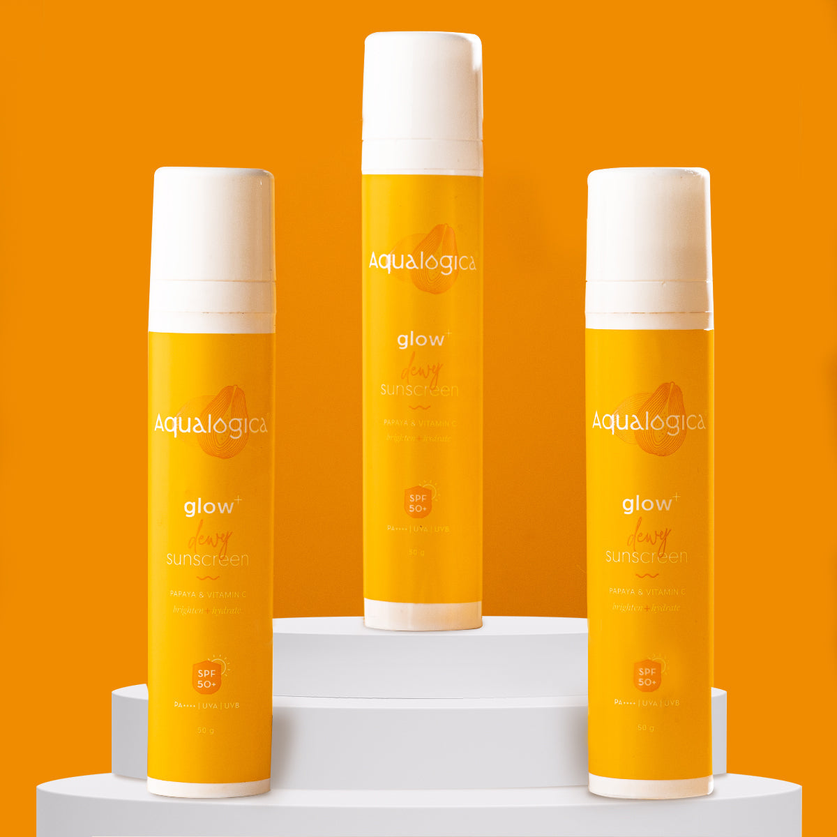 Aqualogica Glow+ Dewy Sunscreen - 50 gms - Pack of 3 image 1