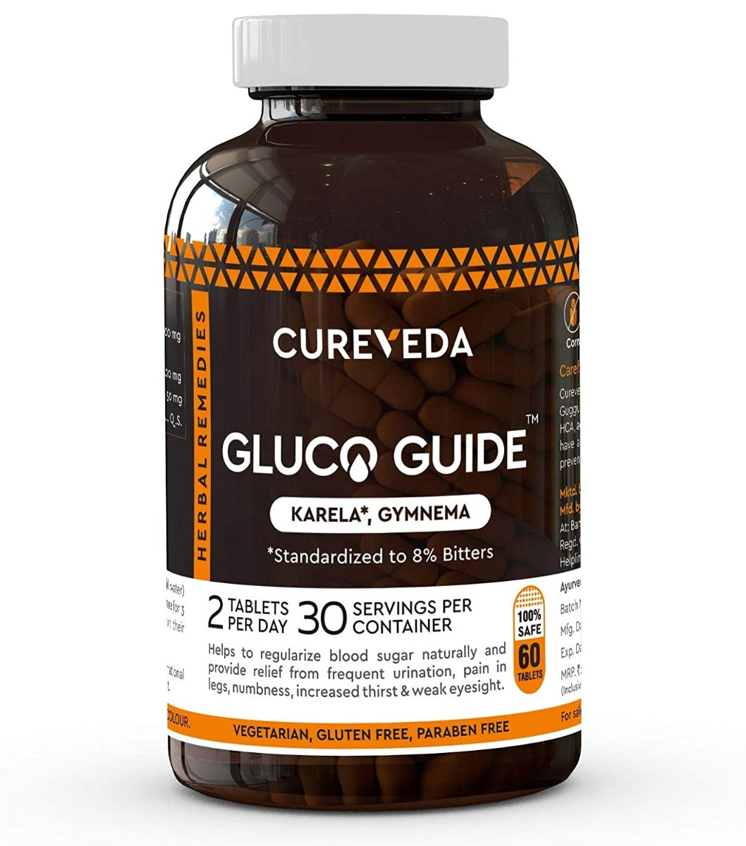 Cureveda Gluco Guide Tablets - 60 Tabs | Herbal Wellness Support image 2