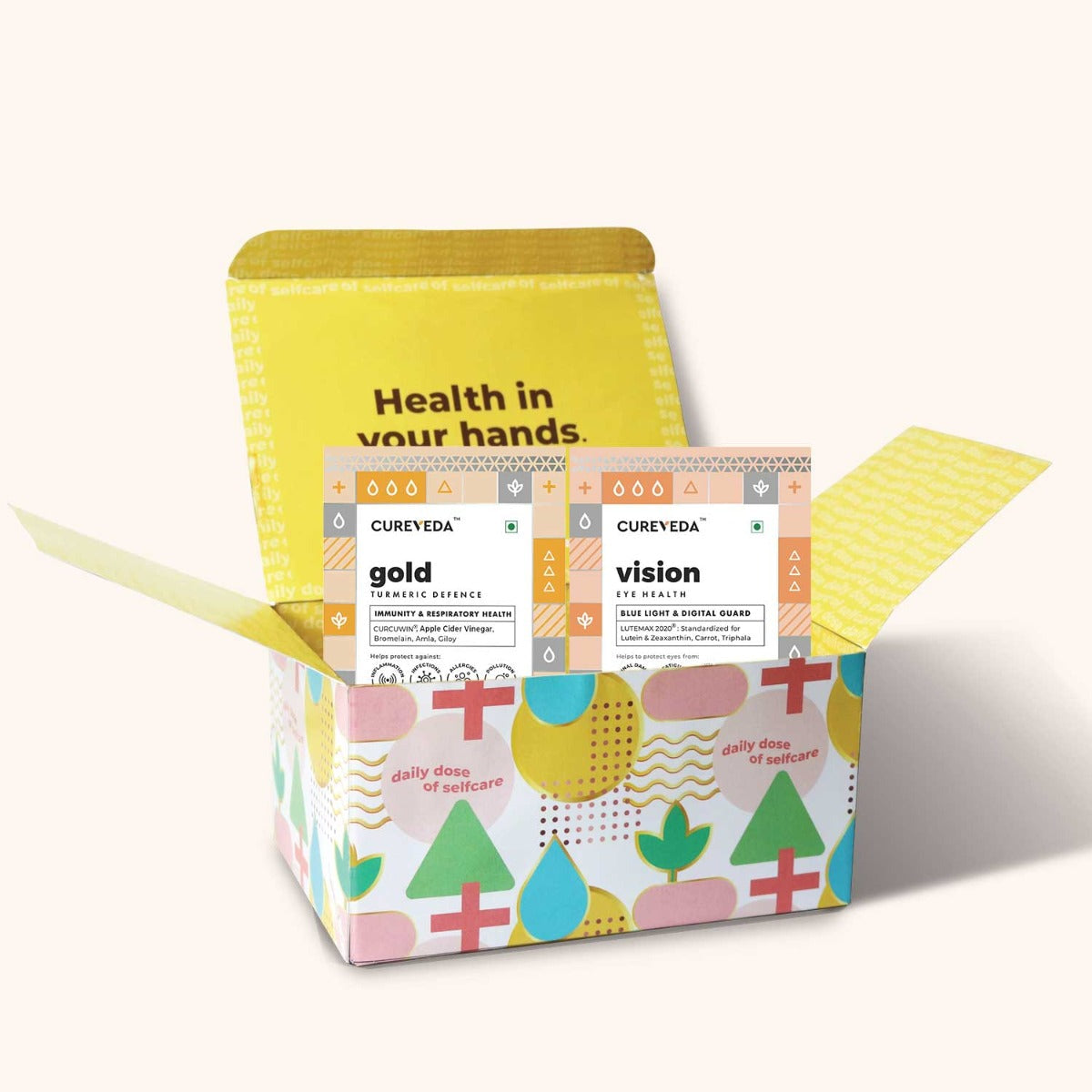 Cureveda Vision & Gold Wellness Combo – Eye Health & Turmeric Defense image 1