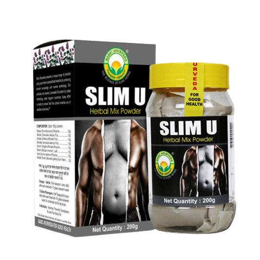 Basic Ayurveda Slim U Herbal Mix Powder - 200 gms image 1