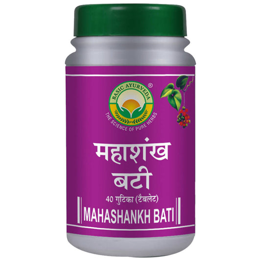 Basic Ayurveda Mahashankh Bati - 40 Tablets image 1