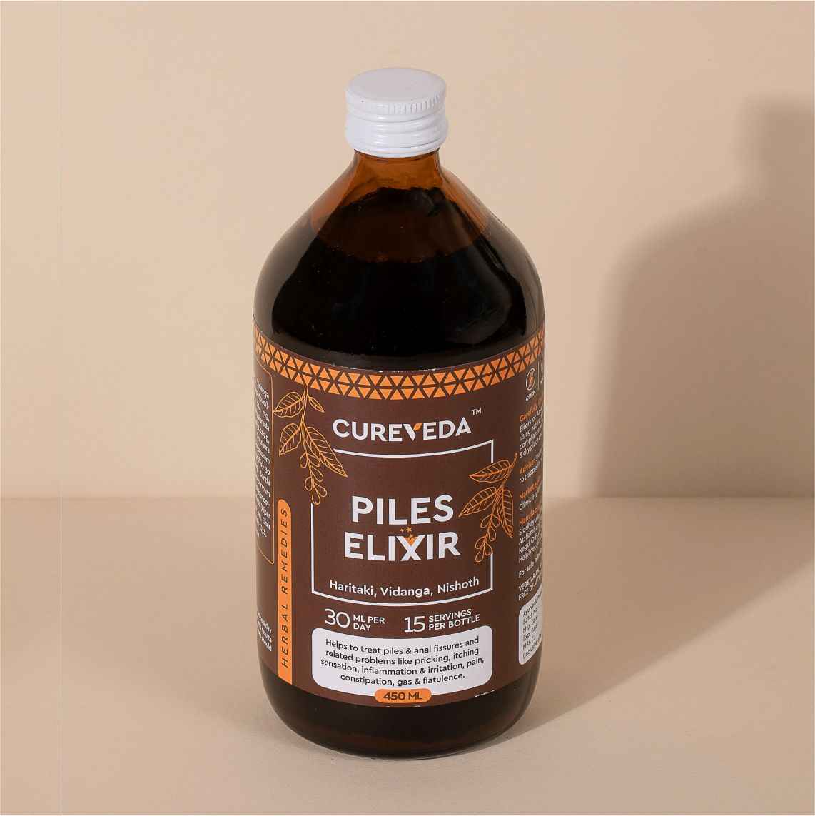 Cureveda Herbal Digestive Elixir – Natural Digestive Support, 450 ml image 1