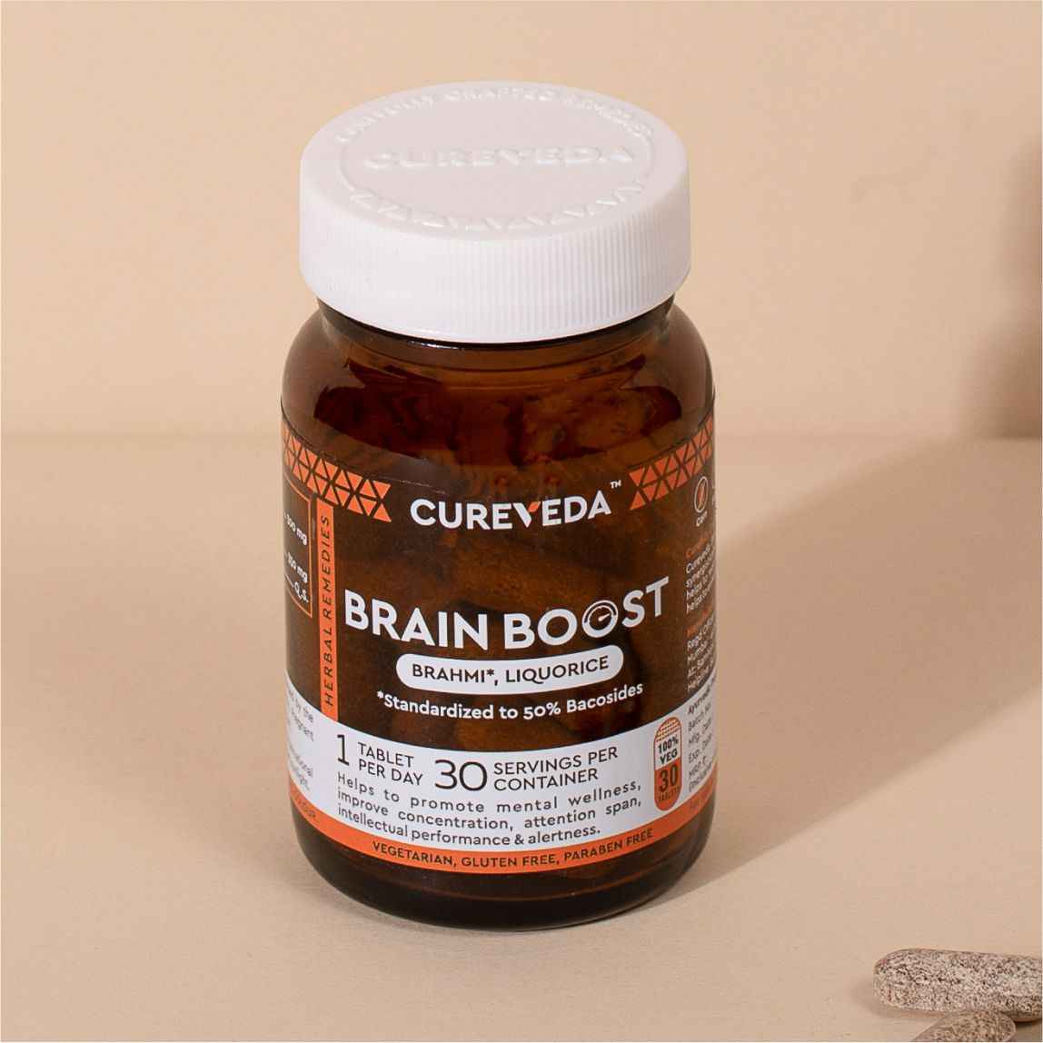Cureveda Brain Wellness Supplement - 30 Tablets image 1