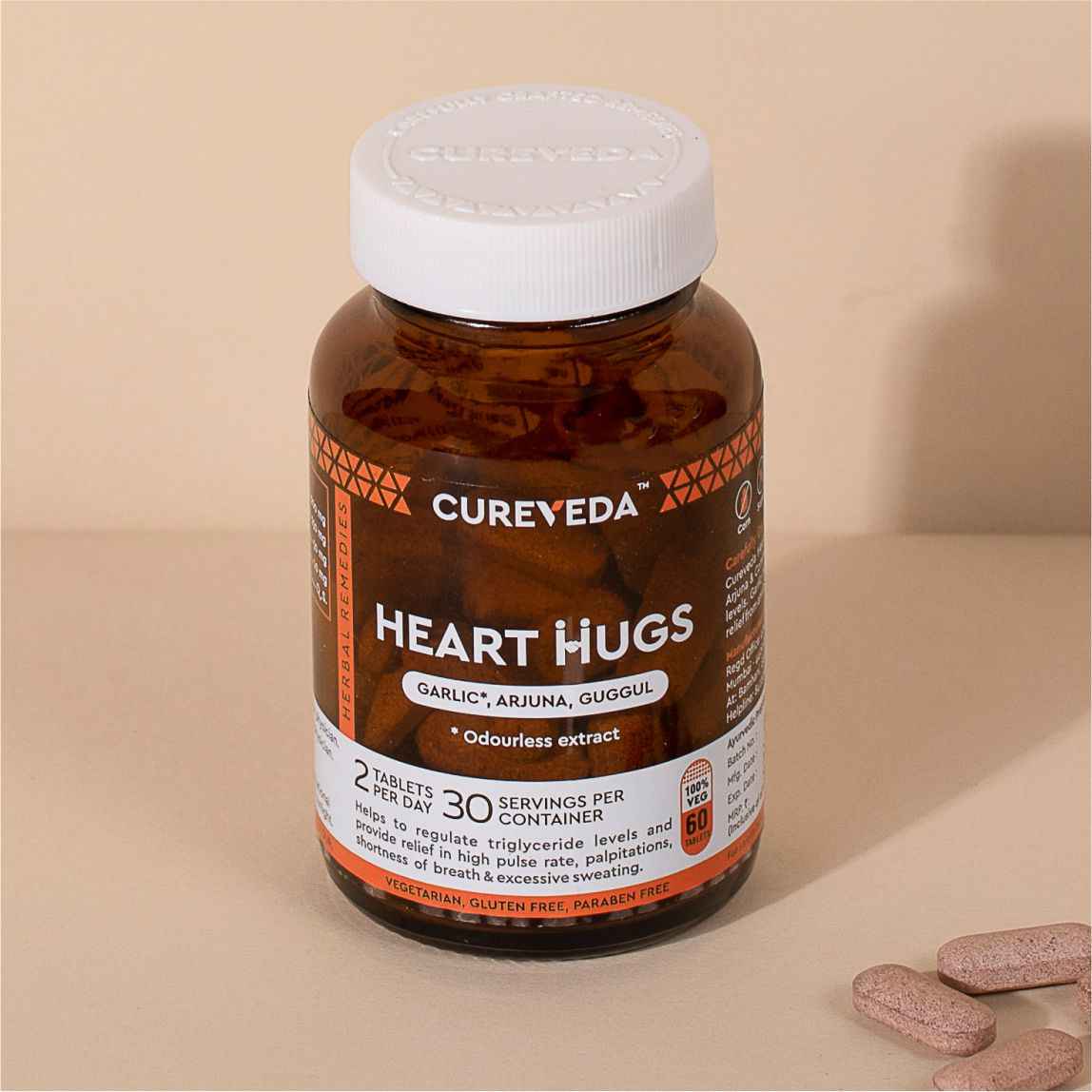 Cureveda Heart Hugs - Herbal Wellness Tablets for Cardiovascular Support (60 Count) image 1