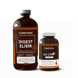 Cureveda Digest Elixir & Lax Light Tablets Combo – Natural Digestive Wellness Support image 1