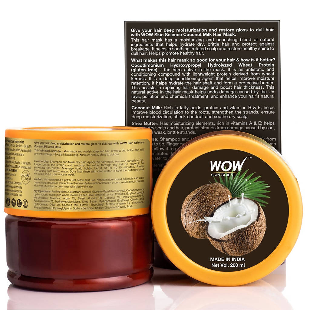 Wow Skin Science Coconut Milk Hair Mask - 200 ml image 2