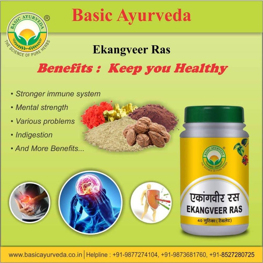 Basic Ayurveda Ekangveer Ras Tablet - 40 Tablets image 2