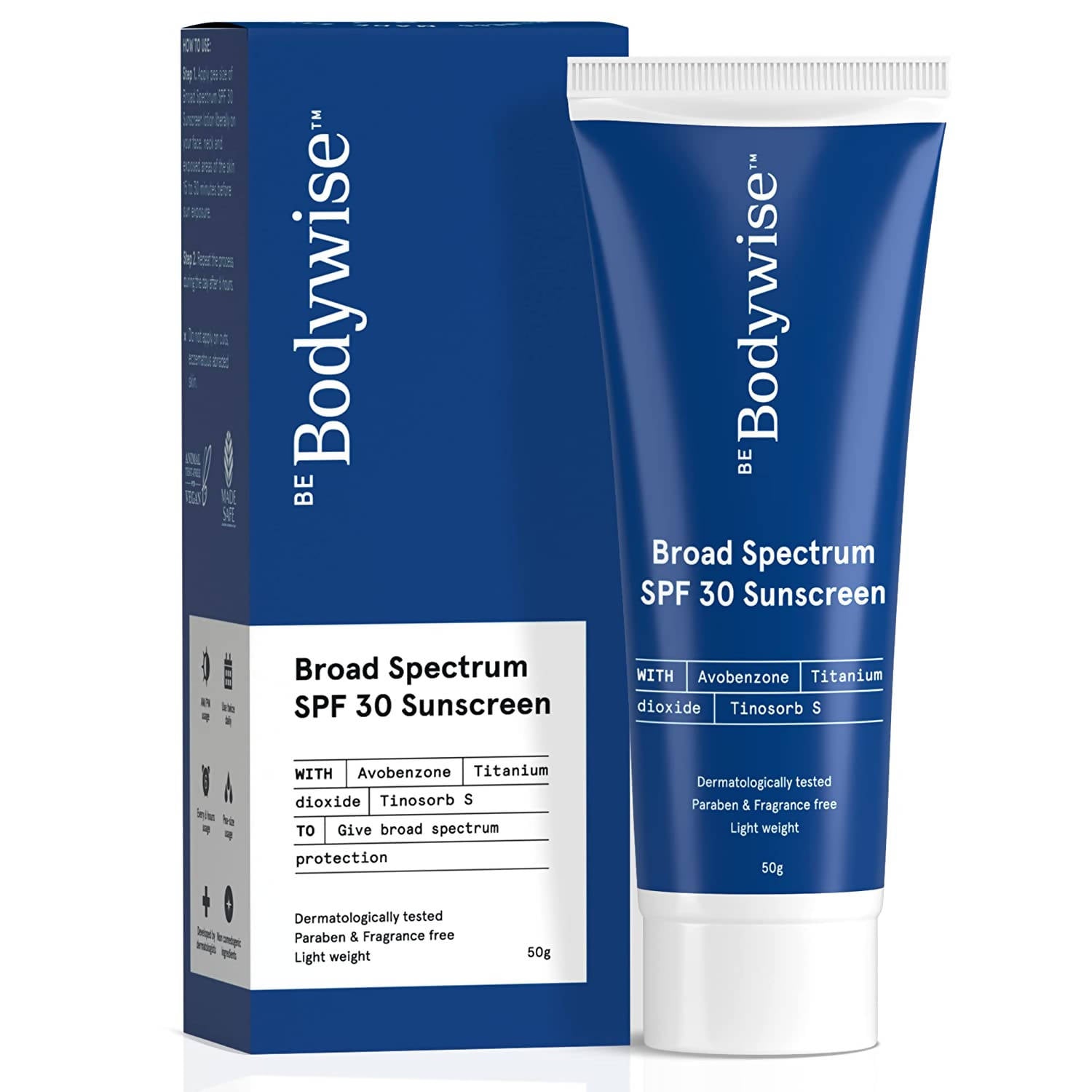 BeBodywise Broad Spectrum SPF 30 Sunscreen Cream image 1