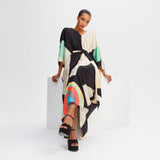 Digital Printed Soft Satin Silk Kaftan, Party Wear Women's Caftan image 2