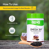 OZiva Plant Based Omega 369 - 60 Capsules image 2