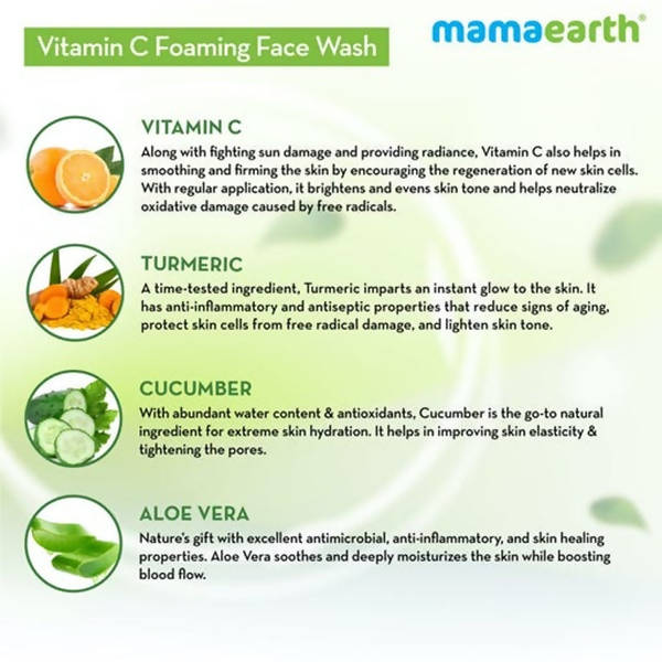 Mamaearth Vitamin C Foaming Face Wash - 150 ml image 3