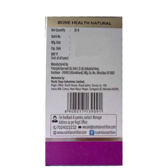 Patanjali Nutrela Bone Health Natural Capsules - 30 caps image 4