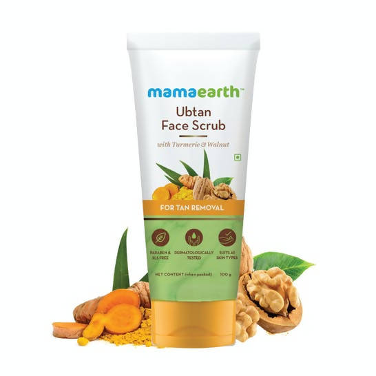 Mamaearth Ubtan Face Scrub with Turmeric & Walnut for Tan Removal - 100 gms image 2