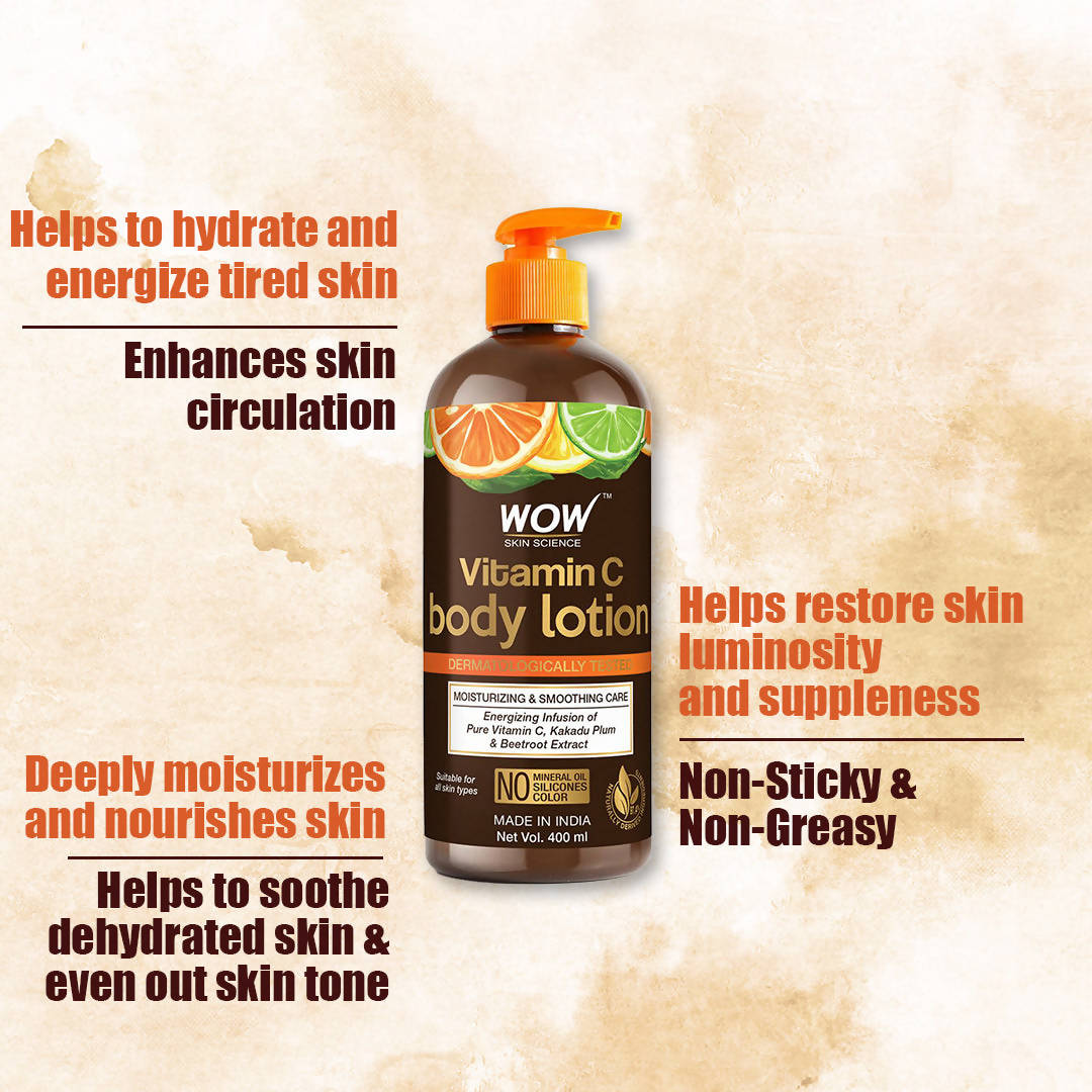 Wow Skin Science Vitamin C Body Lotion - 400 ml image 4