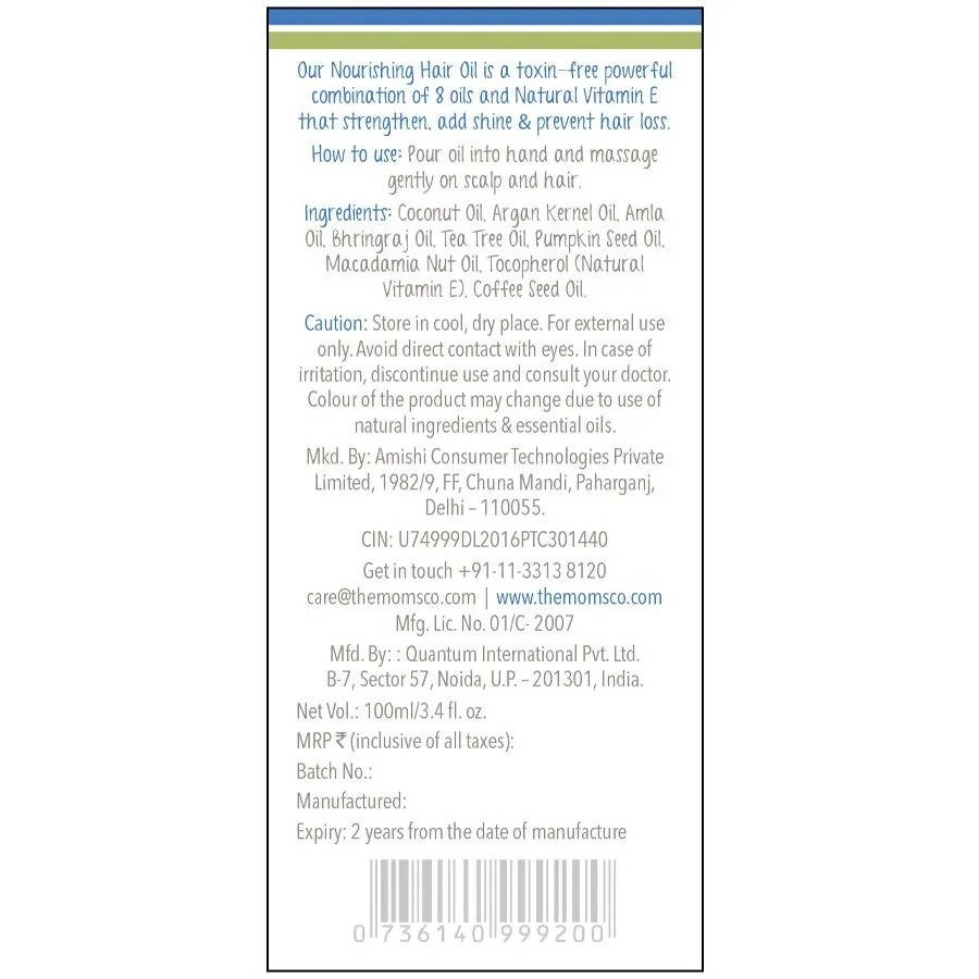 The Moms Co Natural Nourishing Hair Oil image 2