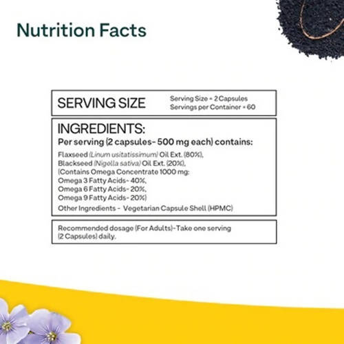 OZiva Plant Based Omega 369 - 60 Capsules image 4