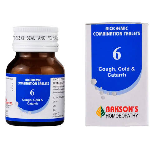 Bakson's Homeopathy Biochemic Combination 6 Tablets image 1