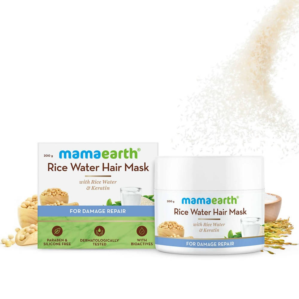 Mamaearth Rice Water Hair Mask with Rice Water & Keratin - 200 gm image 2