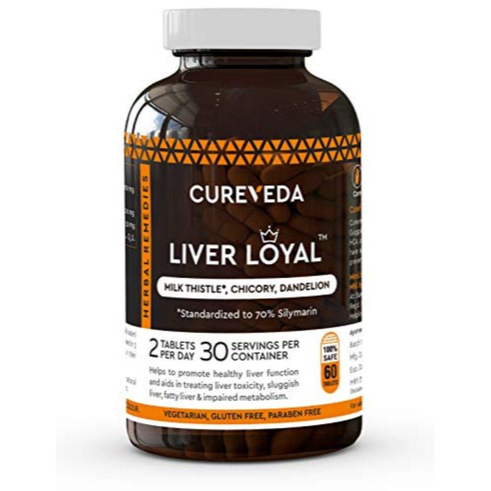 Cureveda Liver Support - 60 Herbal Tablets image 1