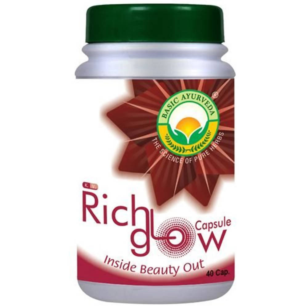 Basic Ayurveda Rich Glow Capsules - 40 Capsules image 5