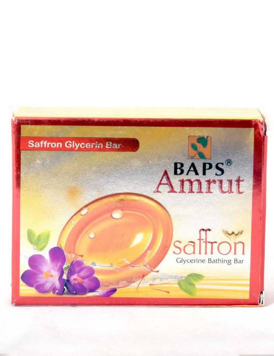 Baps Amrut Saffron Glycerin Bathing Bar - 75 gms image 1