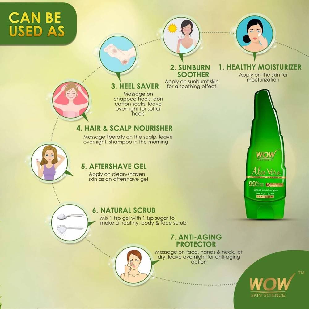 Wow Skin Science Aloe Vera Multipurpose Beauty Gel image 4
