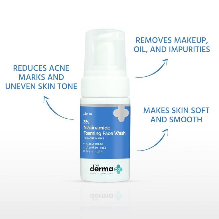 The Derma Co 3% Niacinamide Foaming Face Wash For Acne Marks -100 ml image 3