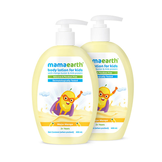 Mamaearth Major Mango Body Lotion For Kids Milk Protein - 400 ml - Pack of 2 image 1