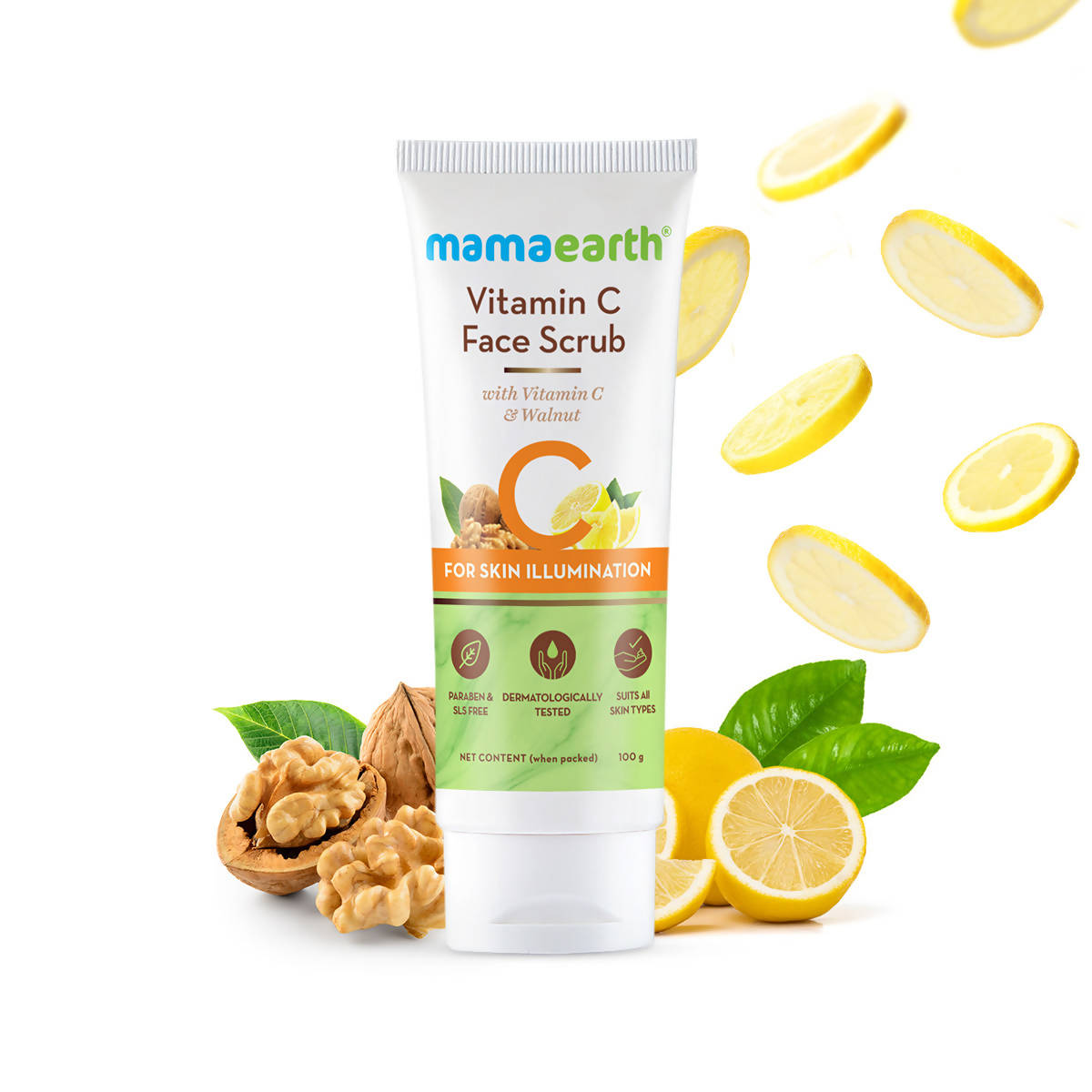 Mamaearth Vitamin C Face Scrub With Vitamin C and Walnut - 100 gms image 2