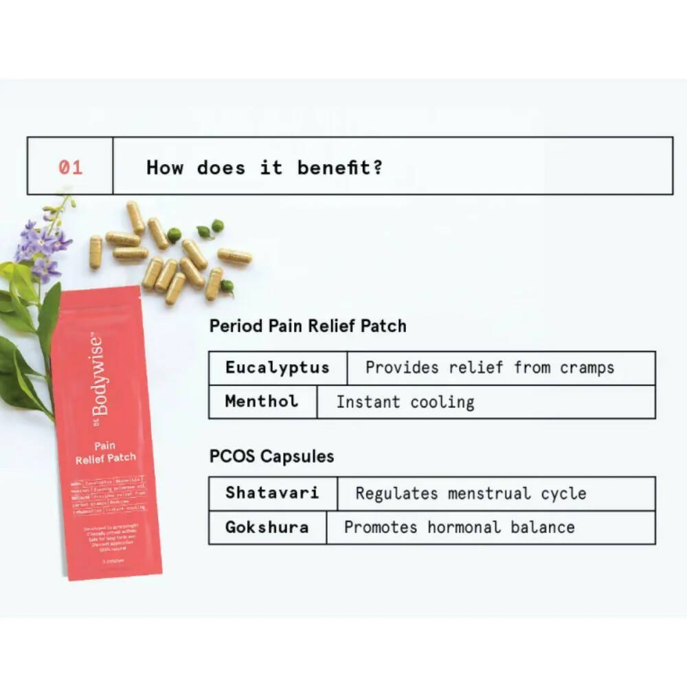 BeBodywise PCOS Balance Capsule & Period Pain Relief Patch -Combo image 2