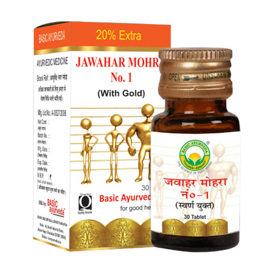 Basic Ayurveda Jawahar Mohra No.1 (With Gold) Tablet - 30 Tablet image 1