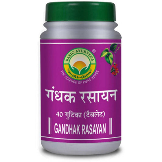 Basic Ayurveda Gandhak Rasayan Tablets - 40 Tablets image 1