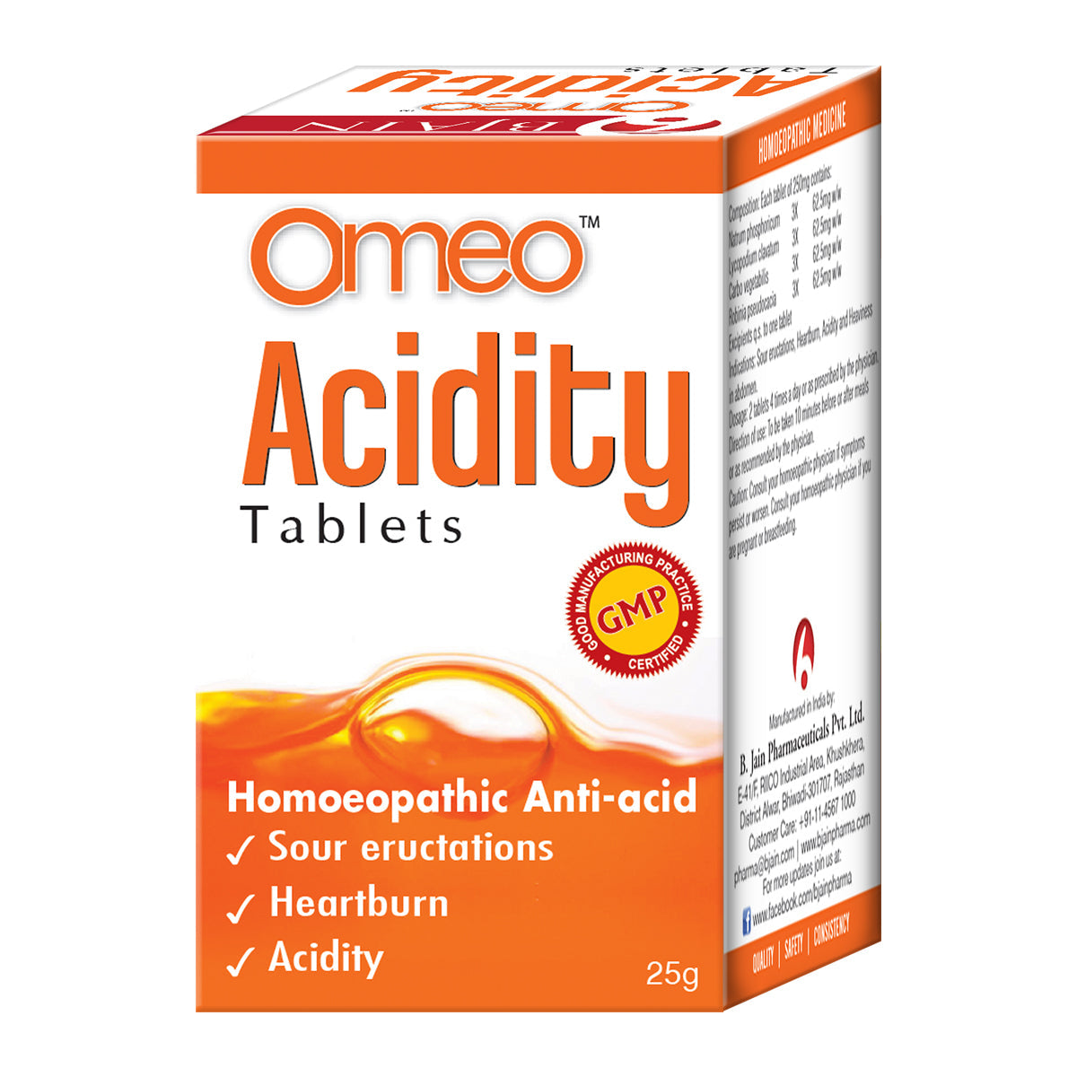 Bjain Homeopathy Omeo Acidity Tablet image 1