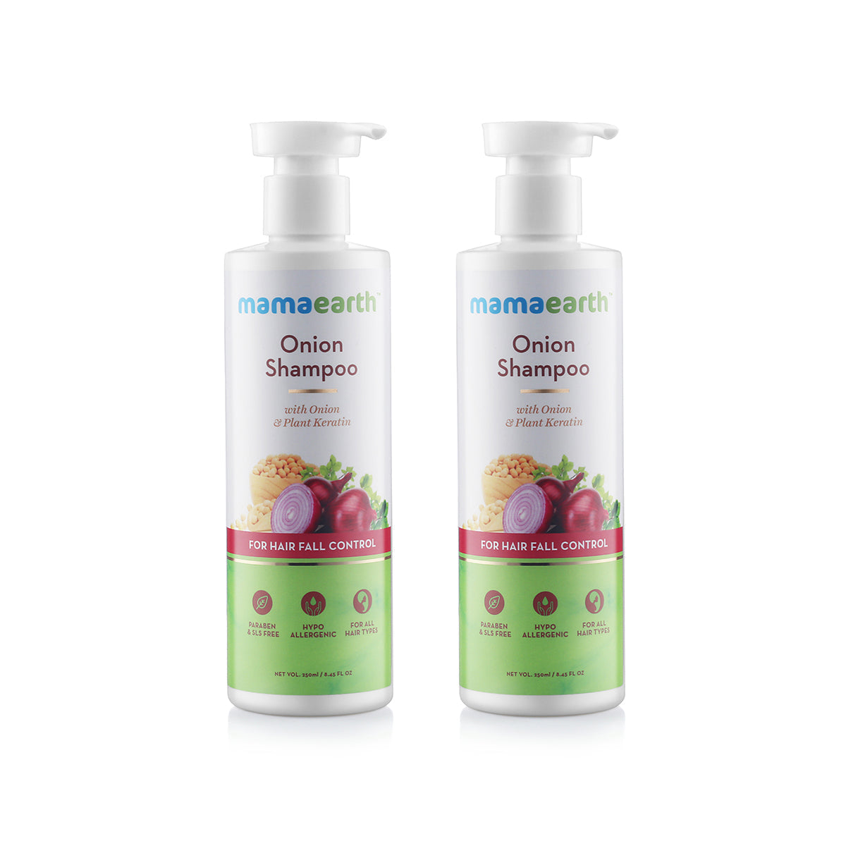 Mamaearth Onion Shampoo for Hair Growth and Hair Fall Control - Pack Of 2 image 1