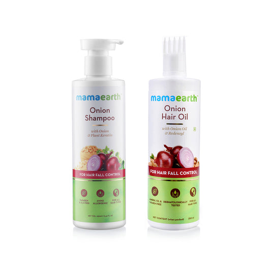 Mamaearth Onion Shampoo and Oil Combo image 1
