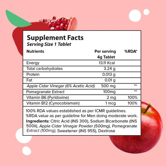 PLIX The Plant Fix Apple Cider Vinegar Effervescent Tablet image 3