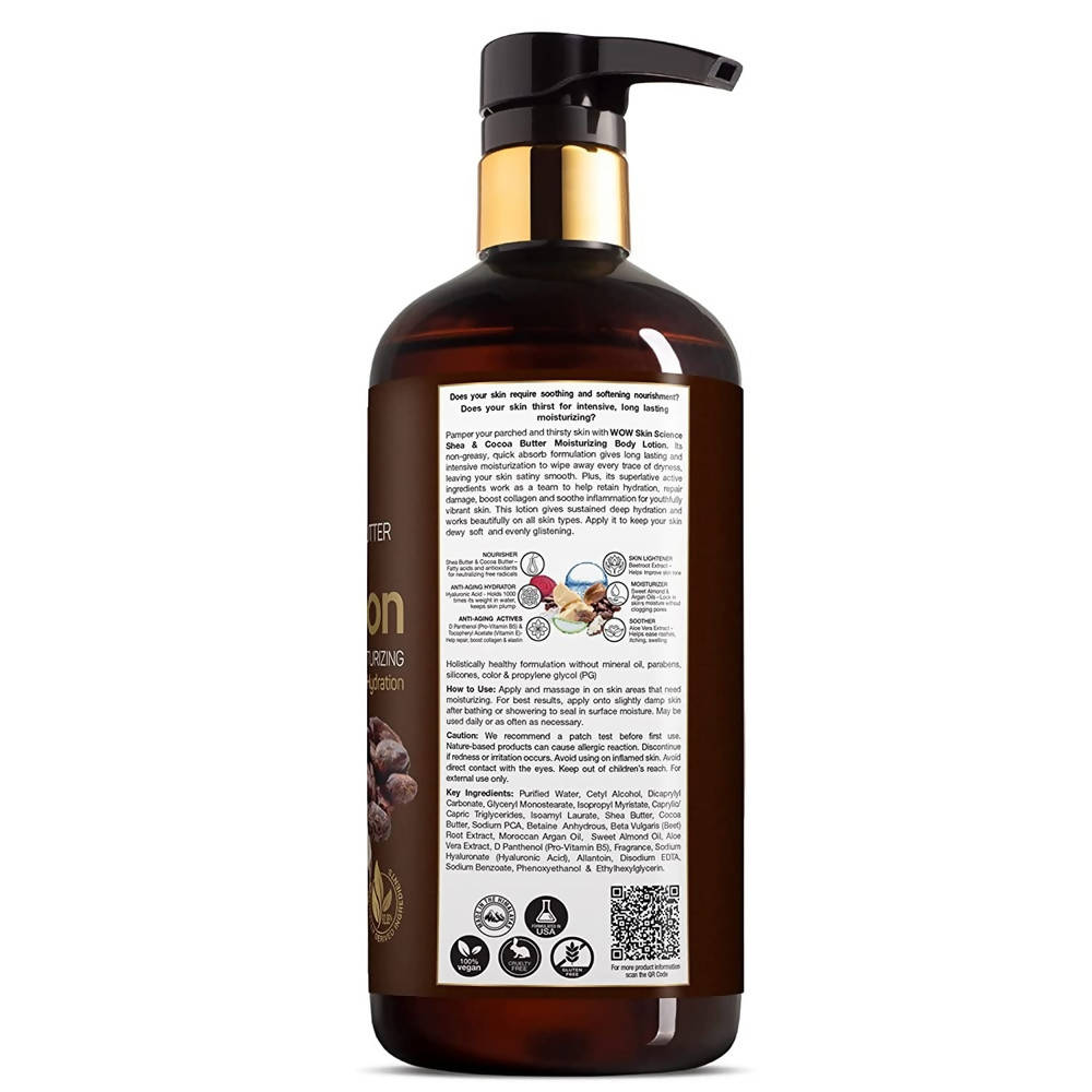 Wow Skin Science Shea Butter and Cocoa Butter Moisturizing Body Lotion - 400 ml image 3